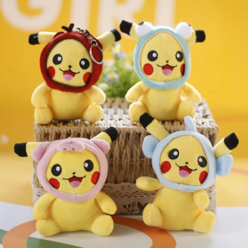 

[TAKARA TOMY] 2022 New Arrival Hot Sale Pokemon Pikachu Pendant Plush Toy Cartoon Doll Cut Bag and Key Chain Pendant A22092304
