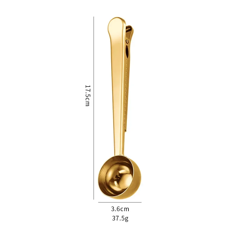 Description Picture 6 of itemCoffe Spoon Drinkware Teas Set Stainless Steel Spoons Sealing Clamp Tableware Coffeeware Teaware Kitchen Snack Bag Bar Dining