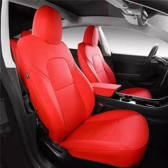 

Luxury Pu Leather Car seats Cover For Tesla Model 3 Y Seat Cushion Covers 2017-2022 Car Accessories Car-Styling