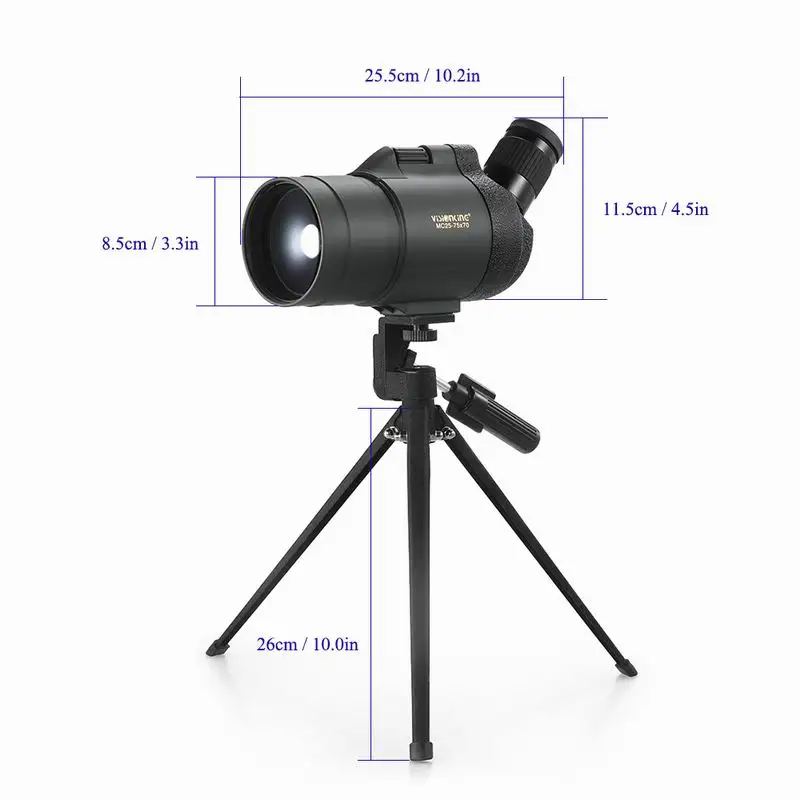 Spotting Scope Powerful Monocular FMC BAK4 Telescope Waterproof Birdwatching Hunting Camping Equipment 25-75x70 MAK telescope binoculars spotting scope optics equipment
