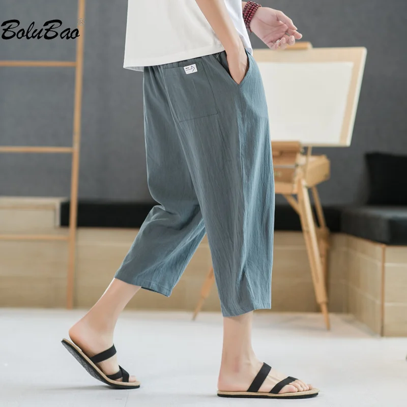 

BOLUBAO 2023 Outdoor Casual Pants For Men Cotton Slim Cropped Pants High Quality Design Hot Fashion Casual Pants For Men