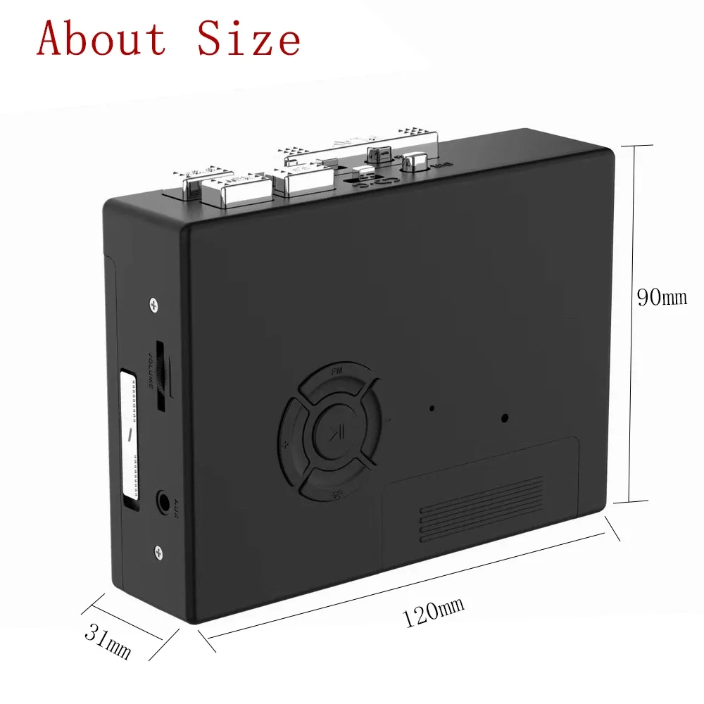 Bluetooth Cassette Player Vintage Nostalgic Classic Sliver Auto-flip Tape Hi-fi Cassette Player FM Radio cassette player