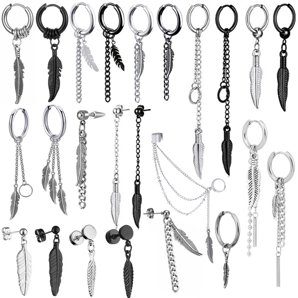 

Женские и мужские серьги-гвоздики в стиле панк-рок, из нержавеющей стали