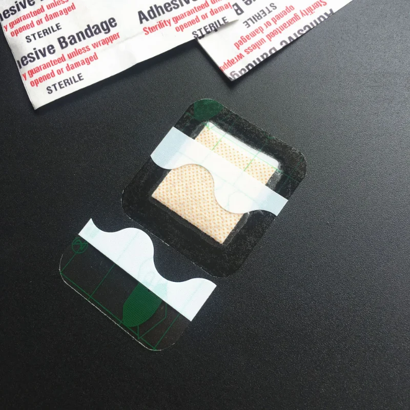 100pcs/set PU Waterproof Band Aid Square Shaped Wound Plaster Transparent Skin Patches for First Aid  Strips Bandages 3