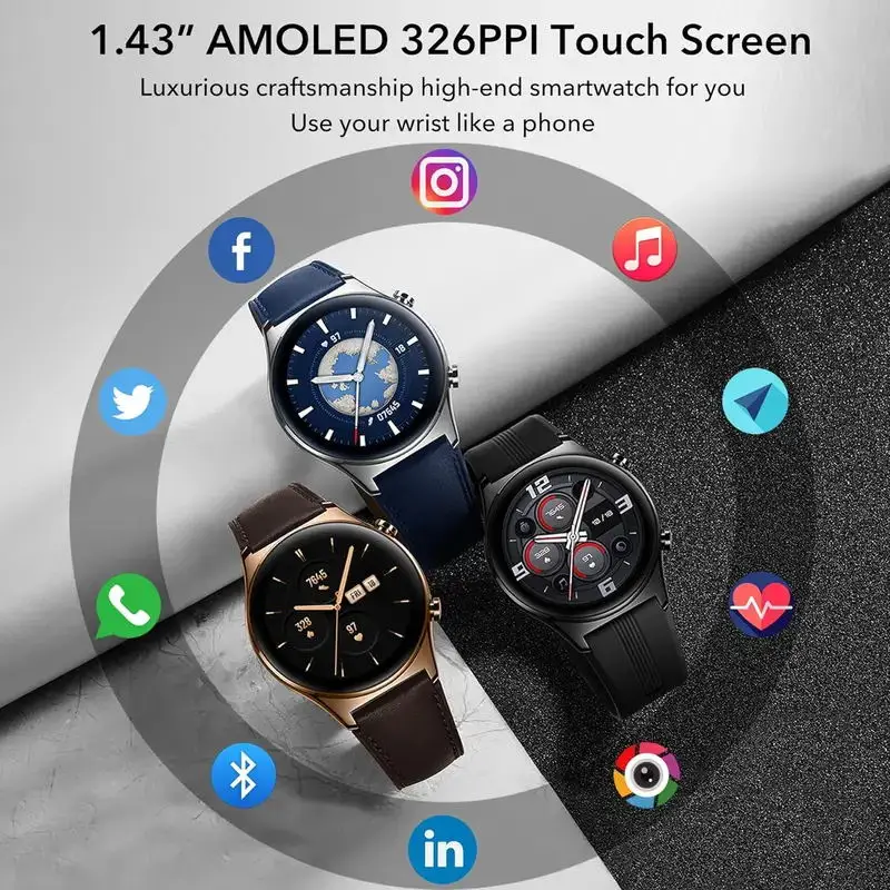  HONOR Watch GS3 ۷ι , 3D  , Ʈġ GS3, 1.43 ġ AMOLED ũ, 8 ä Ȯ ǰ ͸