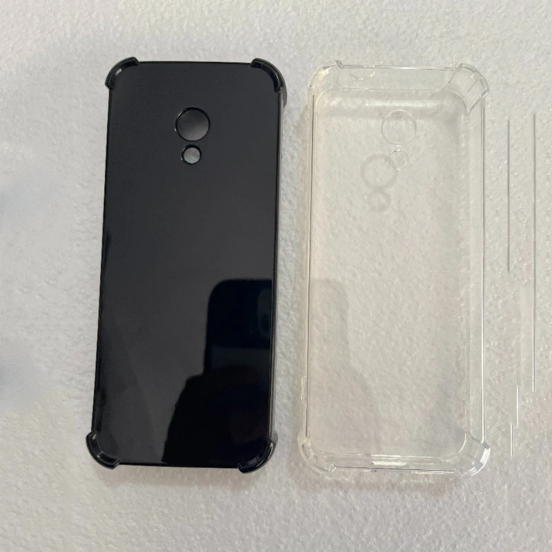 Transparent Black Silicone TPU Phone Case - Soft Cover Protective Back Shell