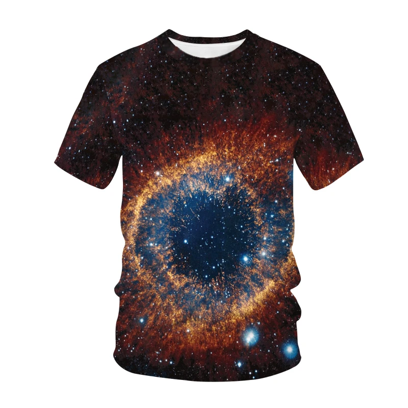 

Men's T-shirt 3D Printed Space Galaxy Pattern Fashion Oversized Top Summer Leisure Breathable Crew Neck Quick Dry Daily Clothing