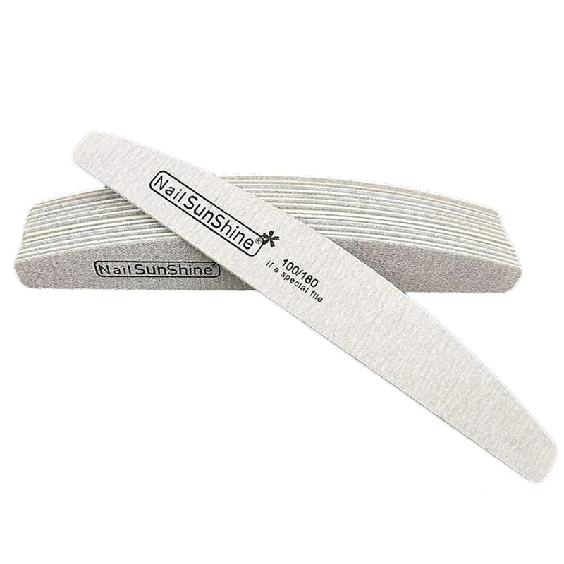 

8 Pcs Nail File Grit 100/180 Nails Accessories and Tools Buffer Wooden Grey Grinding Shaping Polishing Pedicure Manicure Files