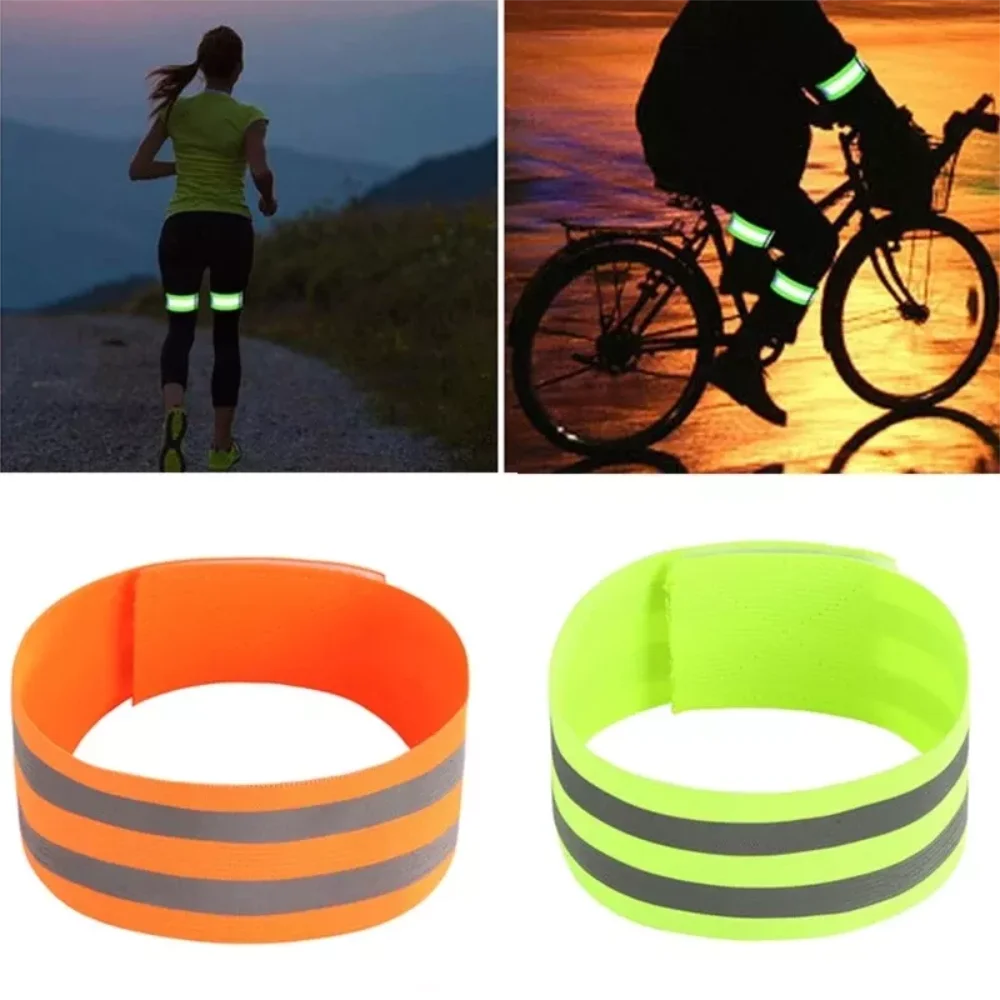 Reflective Band Strap Wristbands 2pcs reflective waistbands wristbands