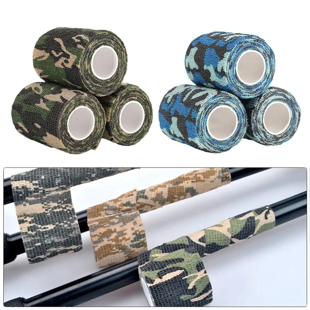 

Waterproof Elastic Wrap Tape Army Adhesive Outdoor Hunting Camouflage Stealth Tape Wrap Durable Self Adhesive Elastic Bandage