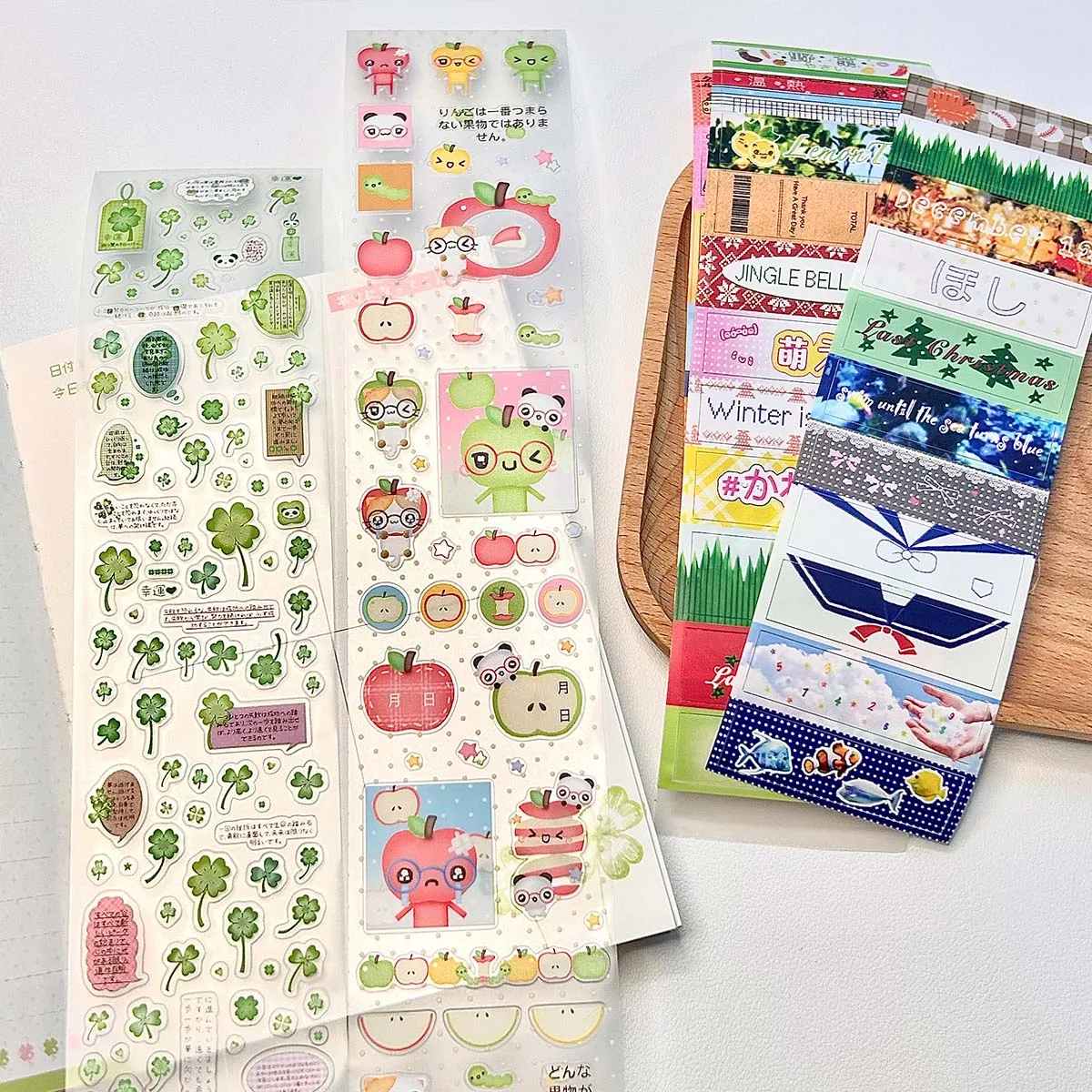 Four-leaf Clover Vintage PET Sticker Tapes Deco Stickers for Scrapbooking Cute Washi Tape for Diy Arts Crafts Album 6