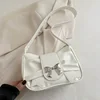 Trendy Bow Shoulder Bag Handbag Casual Underarm Bag Daily Commuting Bags PU Leather Lady Banquet Bag Business Women's Bags 2