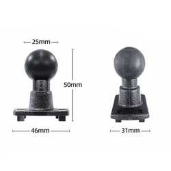 17mm 25mm ball 4 Hole Claws AMPS Adapter Plate compatible 17mm /1 inch Double Socket Arm Mount Bracket for Ram Mounts GPS DVR