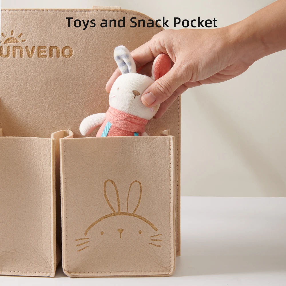 Sunveno Baby Car Seat Hanging Storage Bag Organizer Design for Tissue, Cup, and Snack Storage