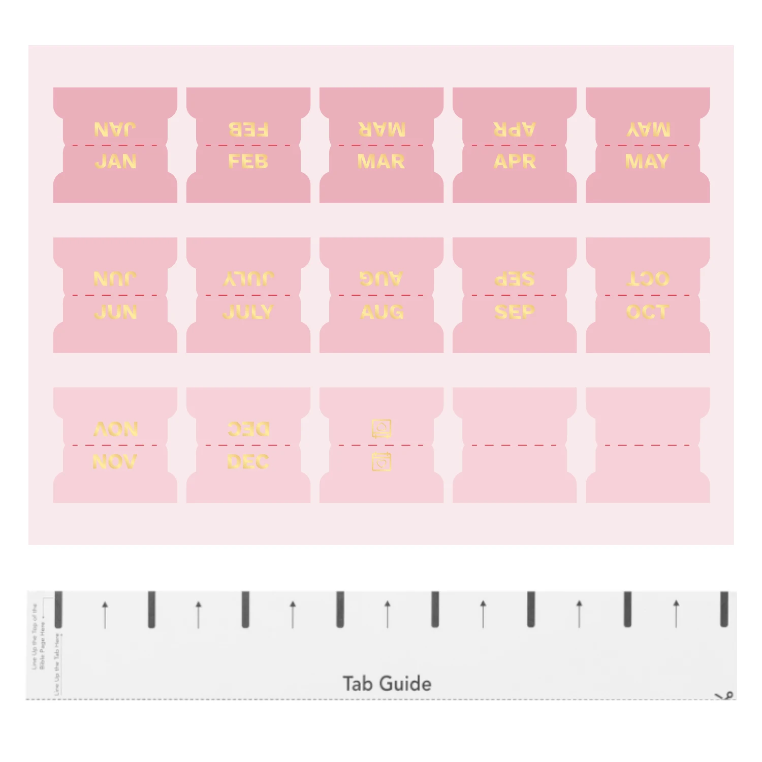 105 Separatori per Planner in Colori Pastello, Indici con Foglia d'Oro e Pagine Vuote, Separatori Autoadesivi Laminati per Diari e Agende - immagine 3