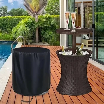 Copritavolo in tessuto per esterni, Copritavolo da patio, Copritavolo da esterno, Tavolo da pranzo rotondo adatto, CoolBar, Tavolo refrigeratore per piscina