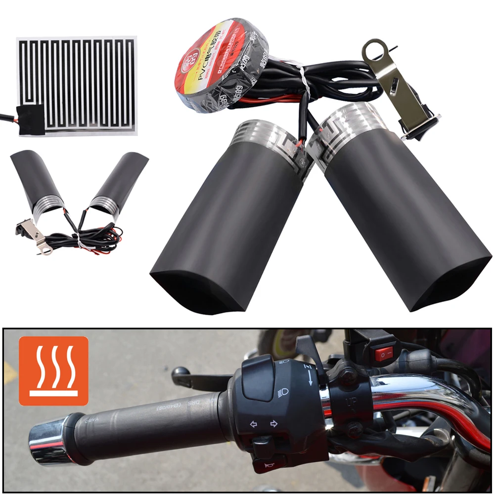 

DC 12V Motorcycle Hand Heated Grips Waterproof Electric Molded Grips Smart Temperature Control Electric Heating Handle Dustproof