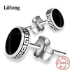 Lihong Personalized 925 Silver Earrings Men'S Single Earrings Street Punk Hip-Hop Jewelry
