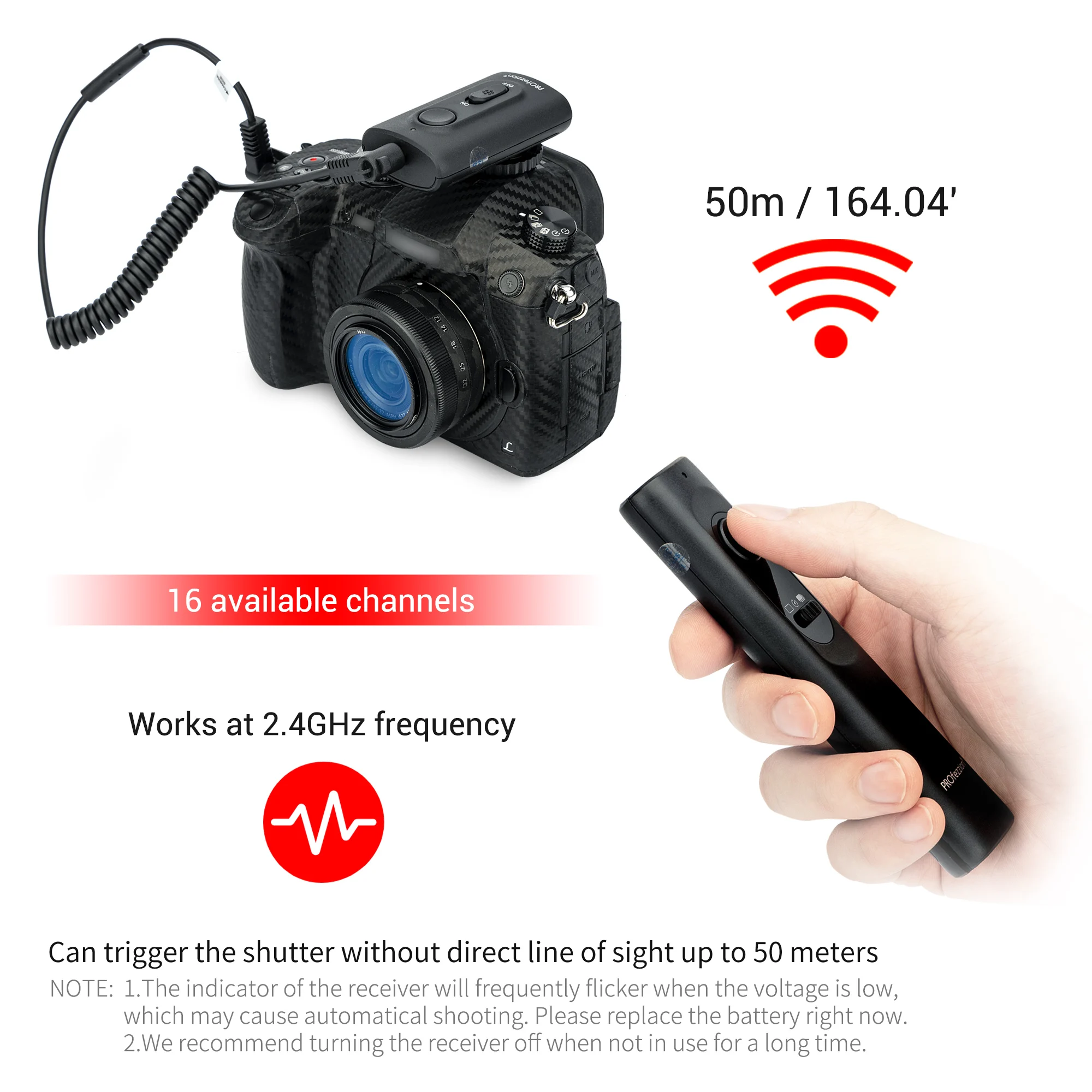 Wireless Remote Control Shutter Release Accessories for Panasonic