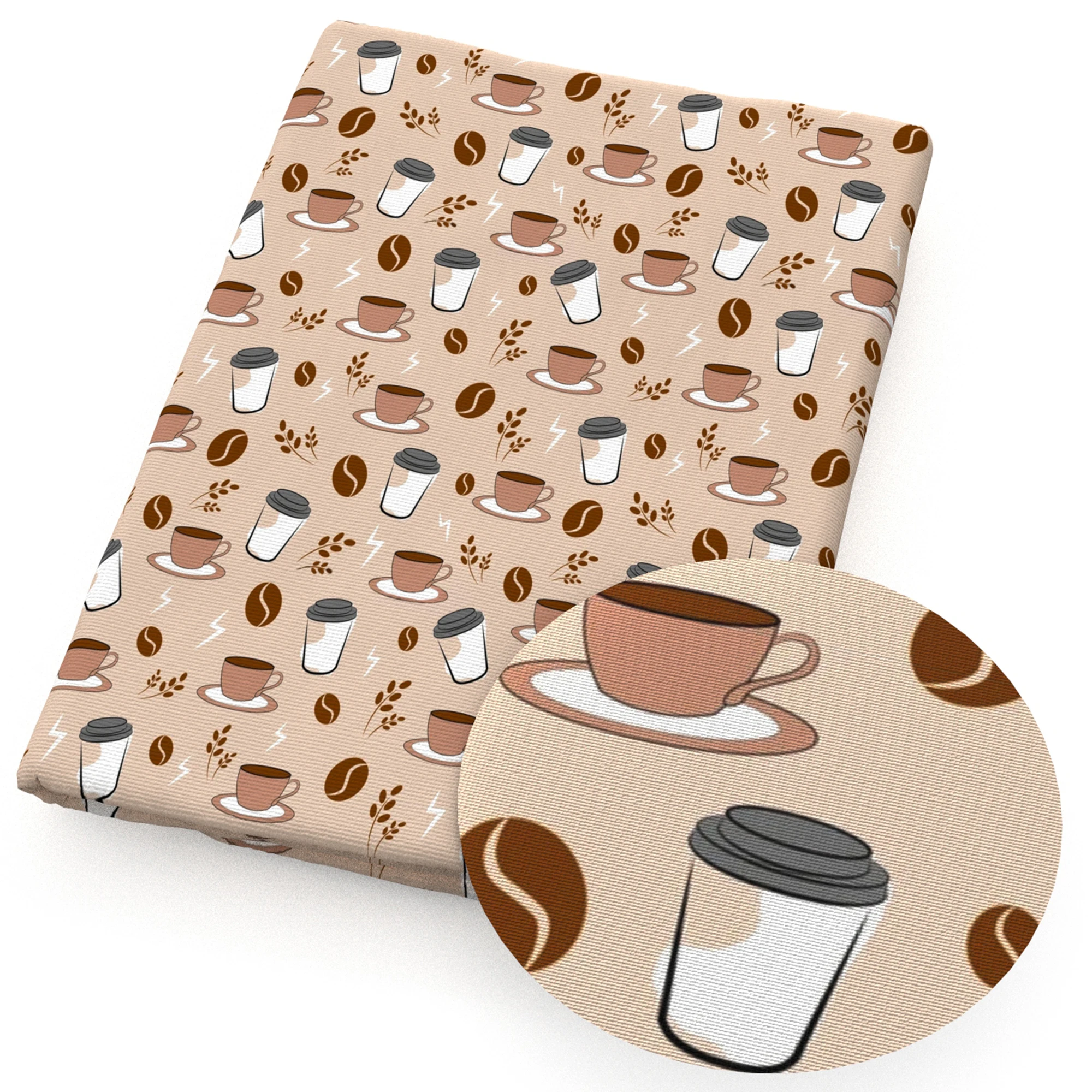 Coffee Patchwork Fabric 6