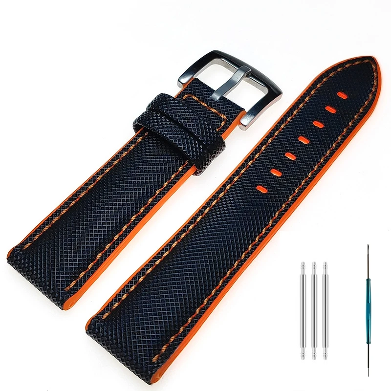 Universal Nylon Fiber Watch Strap - Versatile Rubber Wristband
