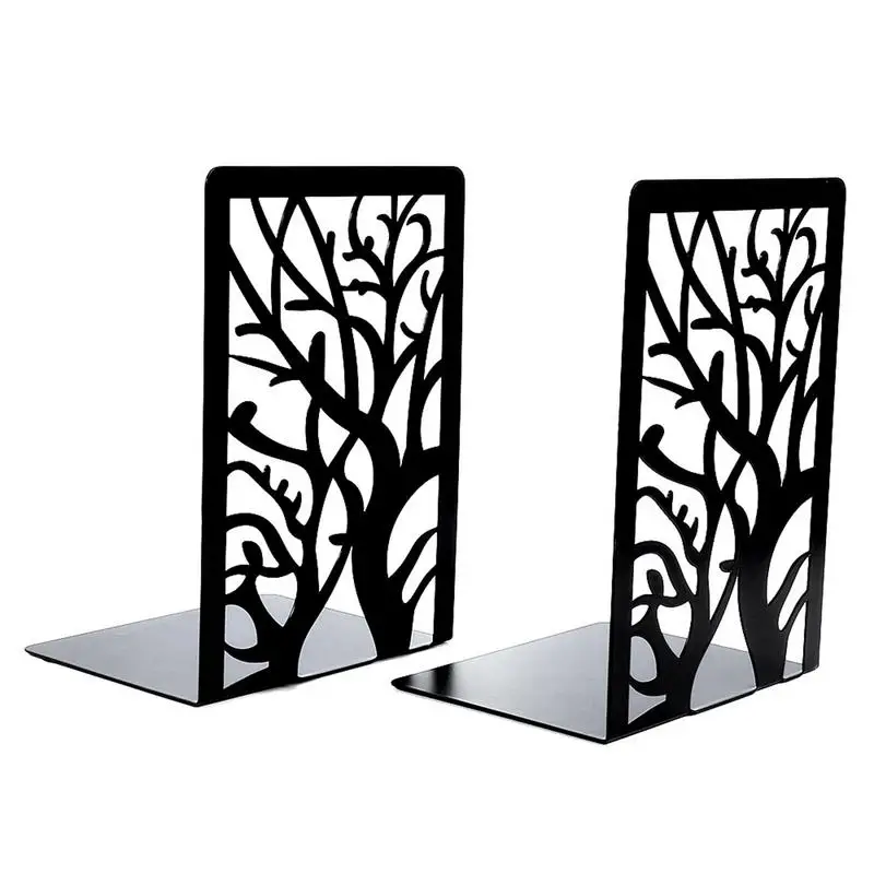 Book Stopper Decorative Tree Shadow Book Stopper For Shelves Heavy Duty Black Bookends Book Dividers For Recipes Reference Books the serpent s shadow the kane chronicles book 3