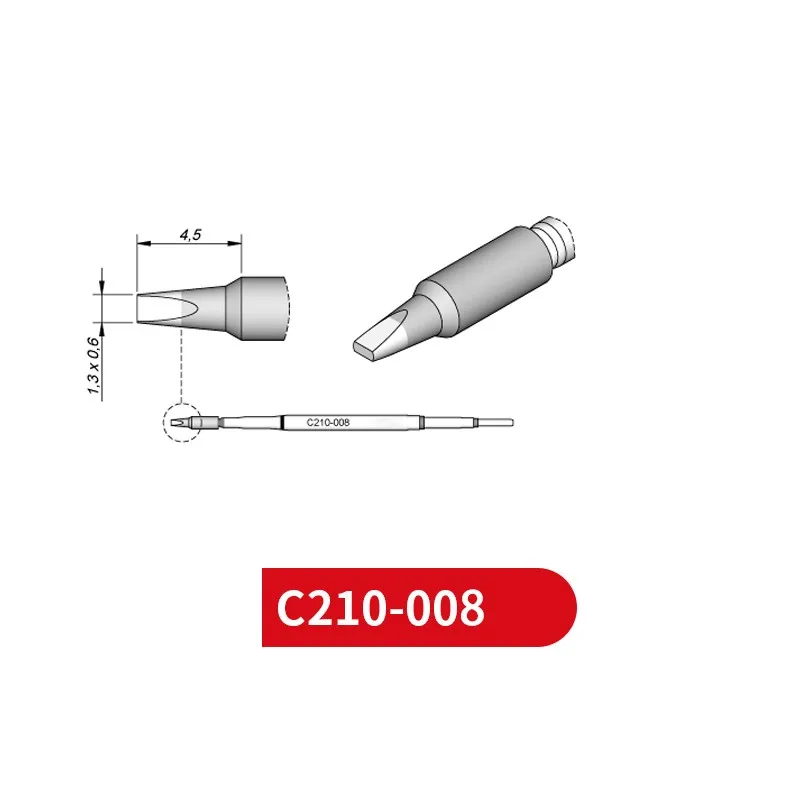 

C210-008 Soldering Tips for JBC SUGON AIFEN Soldering Station T210 Handle/T210 Handle Control