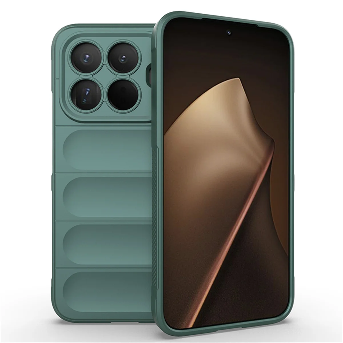 Liquid Silicone Anti-Fall Shockproof Phone Case with Soft Protective Back Cover