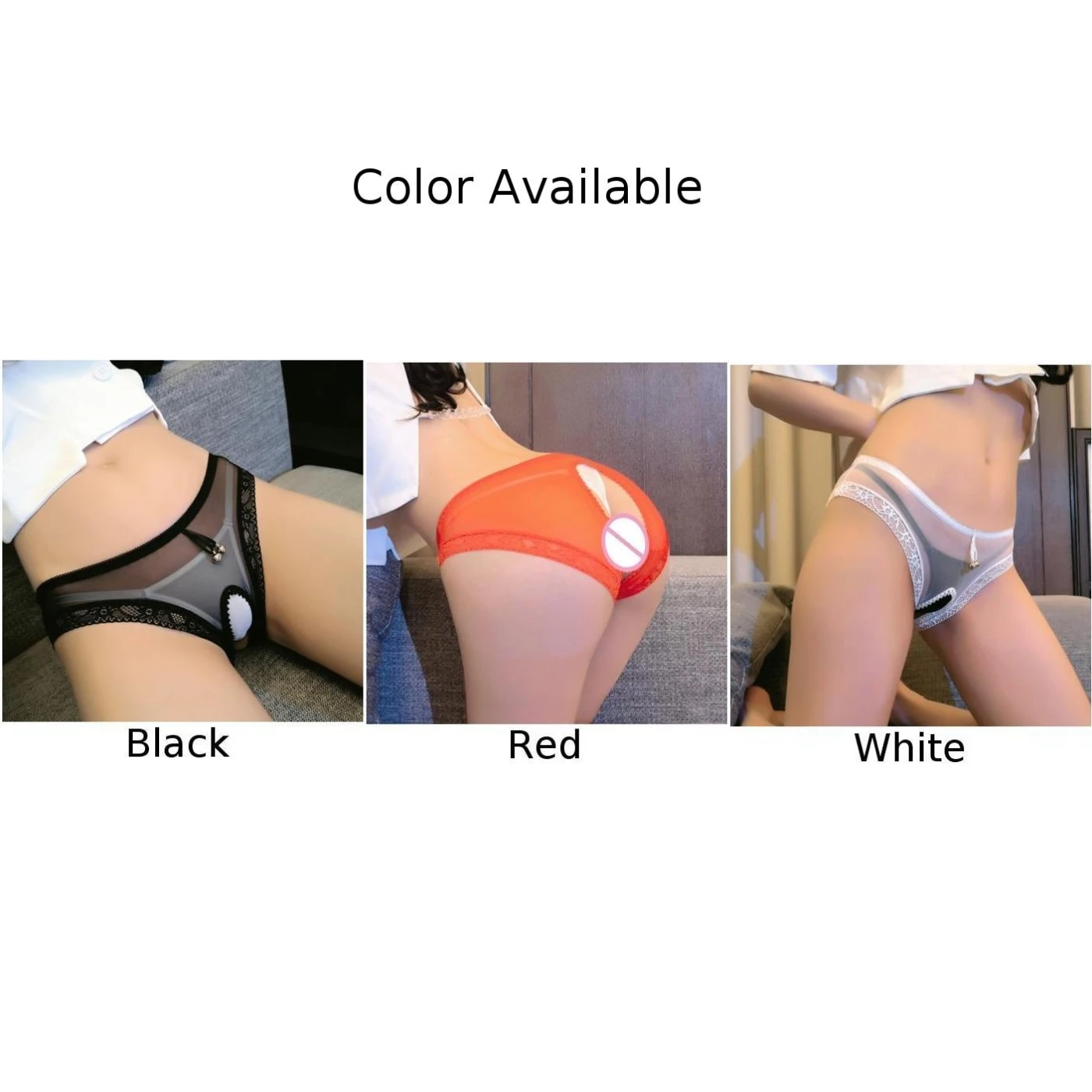Erotic Crotch Open Briefs Crotchless Free Size G Strings Knickers Lace Lingerie Low Mens Panties