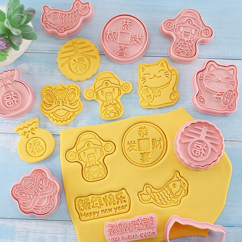 

Cookie Stamps and Cutters PP Material Biscuit Mold Baking Pastry Utensils Molds for Baking Kitchen Accessories Cookie Cutters