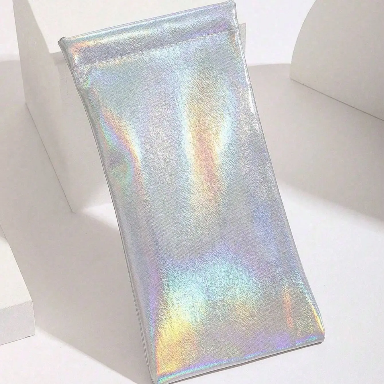 1/3 stücke Leder Gläser Lagerung Tasche Weiche Pu Wasserdichte Sonnenbrille Schutz Fall Schillernde Farben Beutel Tragbare Brillen Lagerung – Detail 7