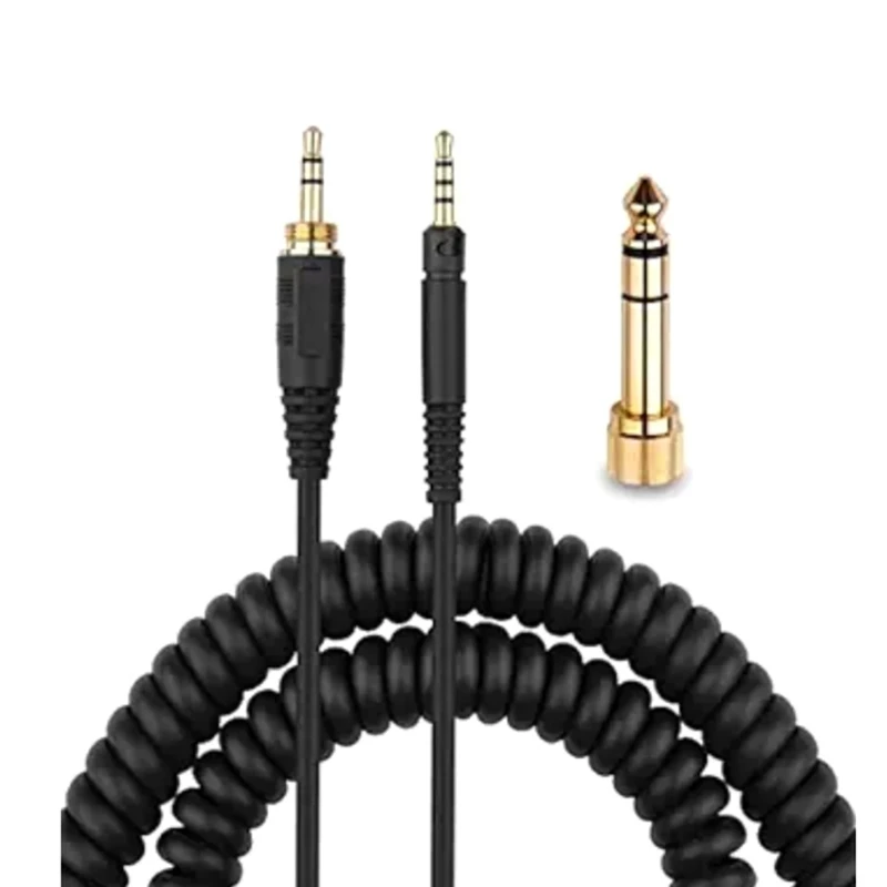 

Extend Sound Quality Flexible Coiled Cable for HD598 HD599 HD558 Headsets P9JB