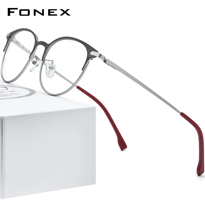 Eyeglasses Frames Eyeglass Frames Alloy Glasses Frame Men Women Vintage Round Eyeglasses Retro Frame Screwless Eyewear 988