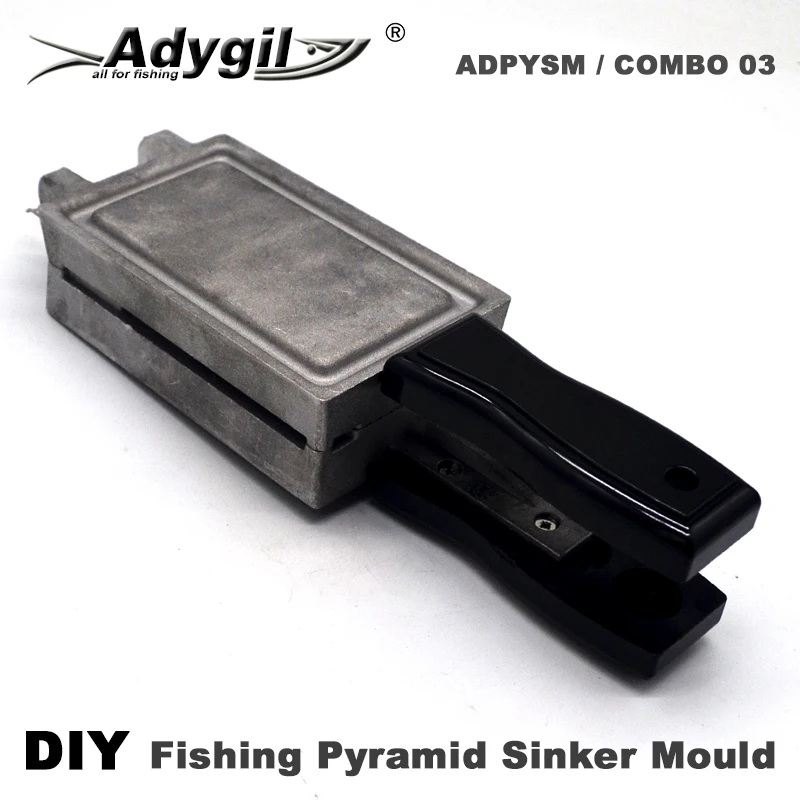 Adygil DIY Pyramid Sinker Mould with 4 Cavities and 100g 120g 150g 200g for  Saltwater Fishing, 24 pcs 24mm S/S Eyelets Includes