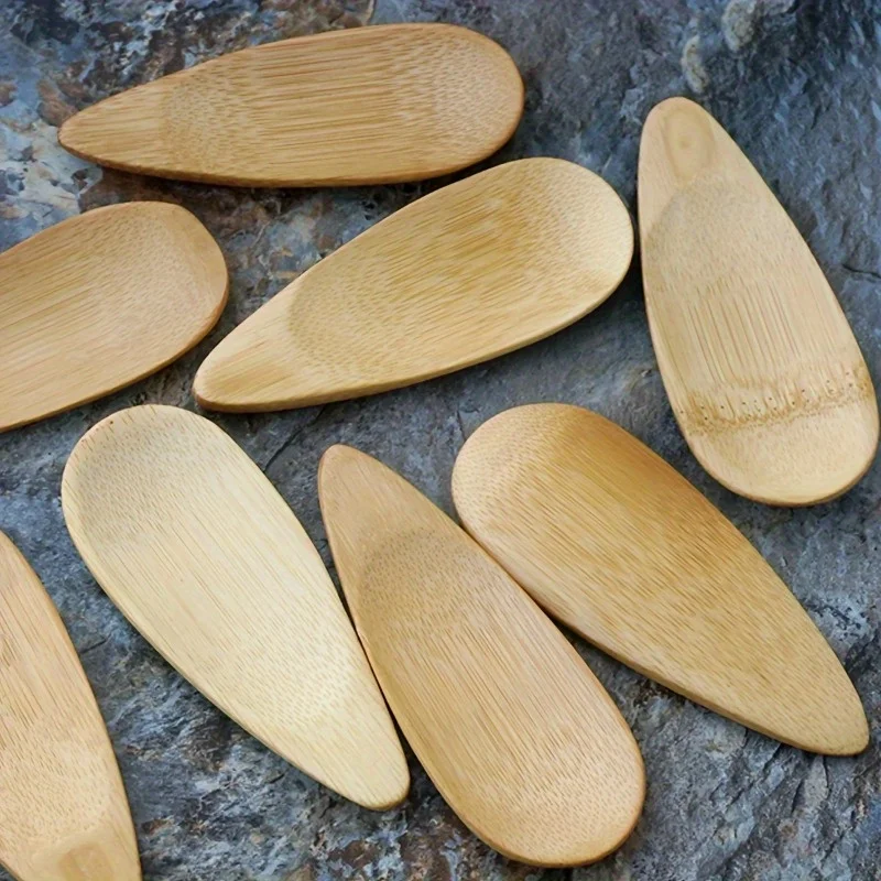 1pc,Creative Small Bamboo Spoon, Tea Spoon Compact Mini Coffee Spoon Jam Dressing Teaspoon, Tea Ceremony Dessert Spoon