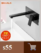 Description Picture 6 of itemBAKALA Bathroom Faucet Black Gold Single Handle Hot Cold Switch Water Mixer Taps Wash Basin Bathroom Deck Mounted Basin Faucet