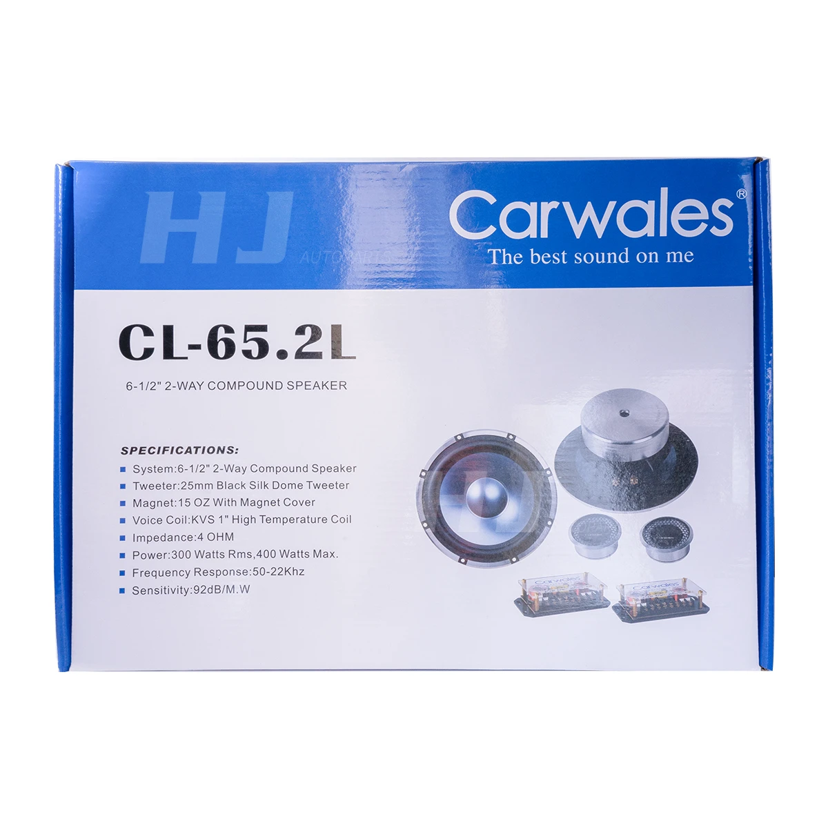 1kit Car 2-way 6.5 Inch Tweeter Woofer Speaker Set Treble Subwoofer Loud Speaker Audio Sound System Max 400w Audio Speakers Kit