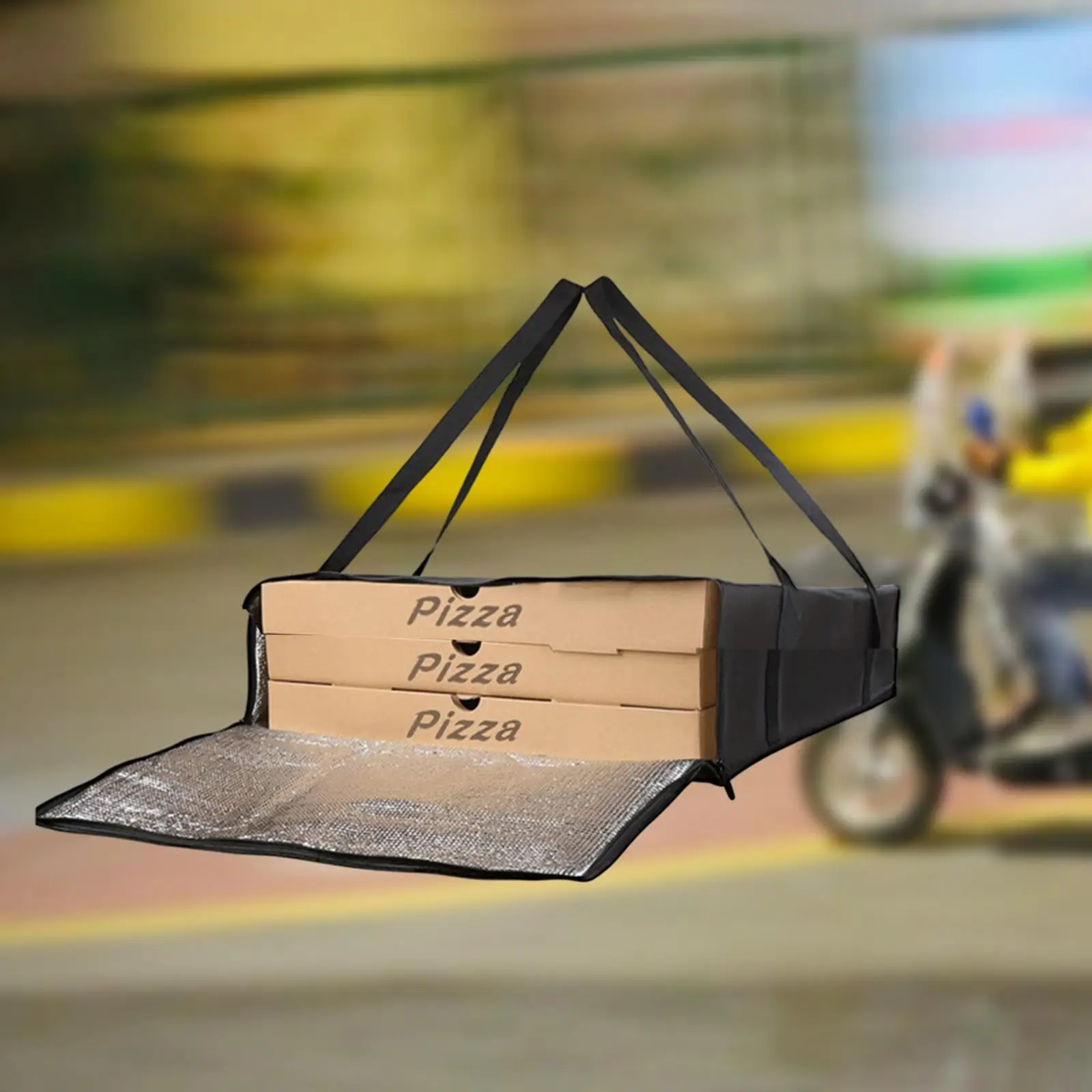Food Pizza Develivey Bag Fresh Keeping Reusable Lightweight Fully Insulated for Personal Outdoor Catering Shopping Professional 2