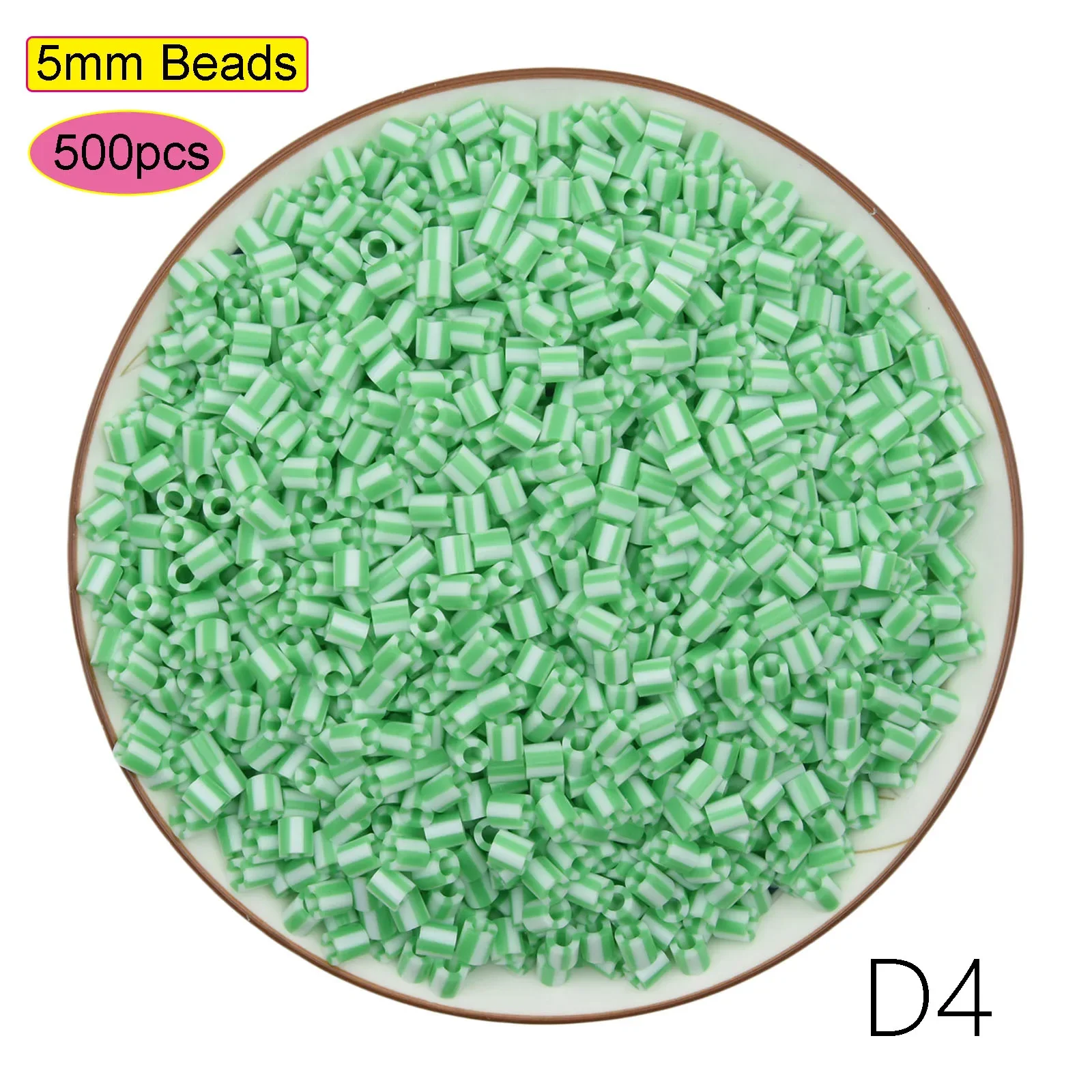 500PCS Multicolor Hama Beads for Kids – DIY Puzzle and Pixel Art Toy Set