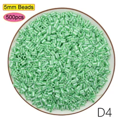 500PCS Multicolor Hama Beads for Kids - DIY Puzzle and Pixel Art Toy Set (Red)