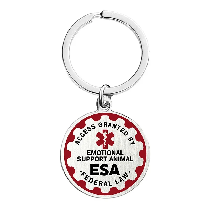 Service Pet ID Tag- Emotional Support Animal (ESA) Red Medical