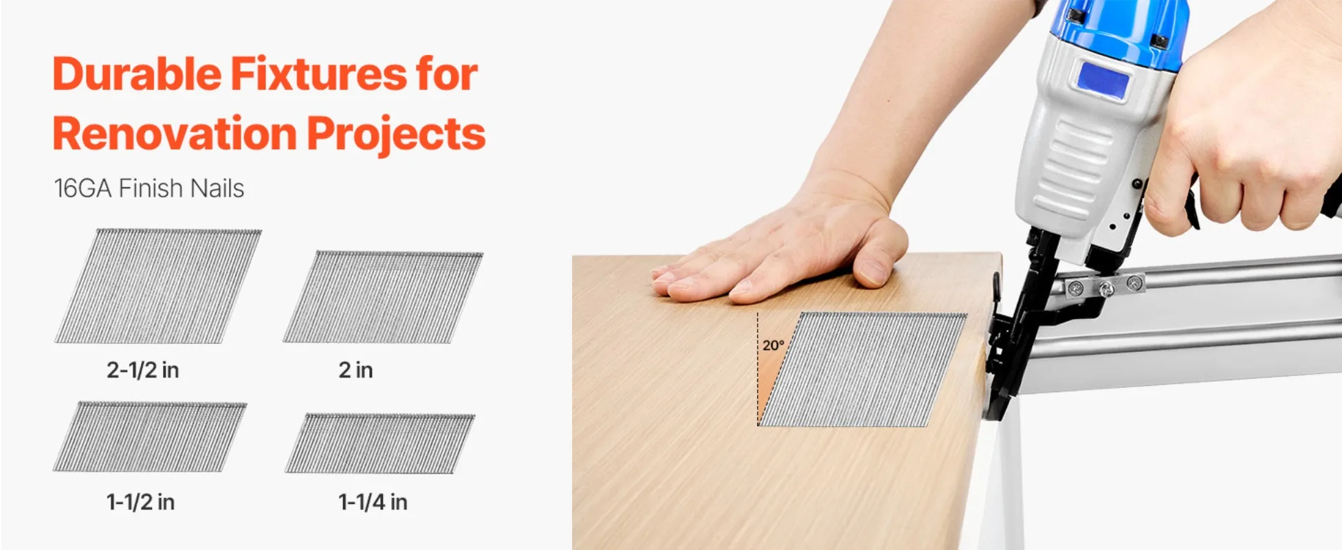 Galvanized finish nails