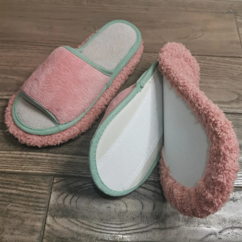 Microfibre Mop Slippers Solid Color Simple Wipeable Floor Mopping Sweeping Wood Floor Tile Cleaning Slippers Lazy microfibre mop slippers