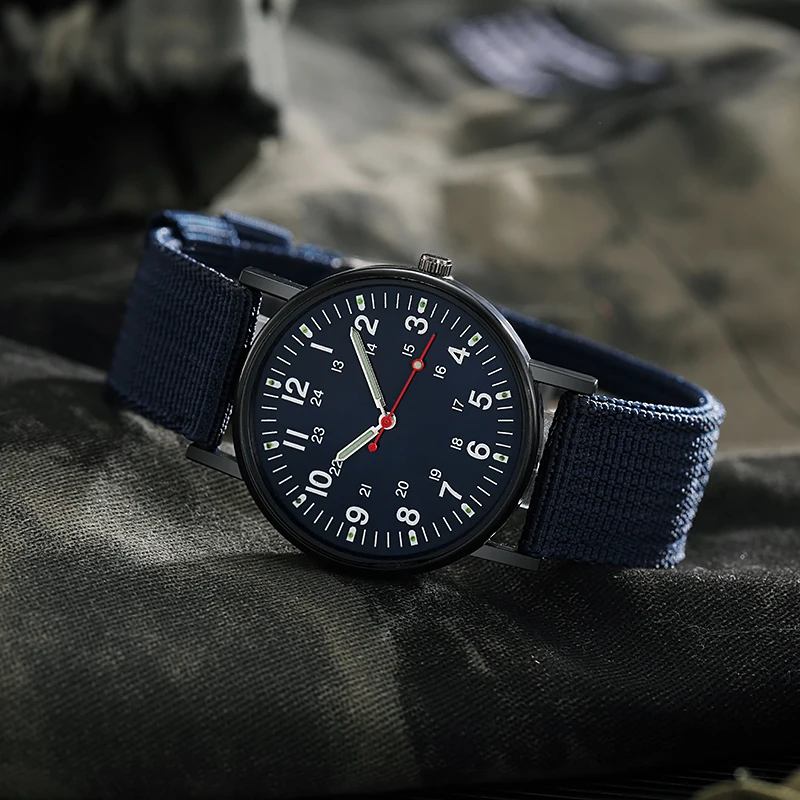 Reloj militar luminoso con correa de nailon Para Hombre, pulsera de cuarzo,  deportivo, Masculino - AliExpress
