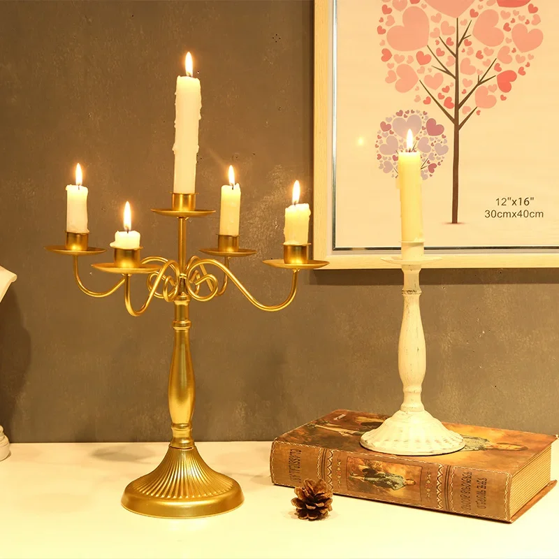 Vintage Candelabra Candle Holder for New Year and Home Decoration vintage wedding candle decoration
