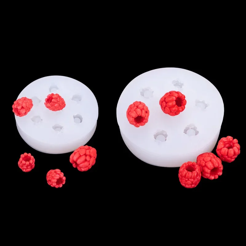 

7 Holes 3D Raspberry Strawberry Silicone Mold Fondant Mold DIY Fruits Desserts Chocolate Pastry Baking Tool Kitchen Bakeware