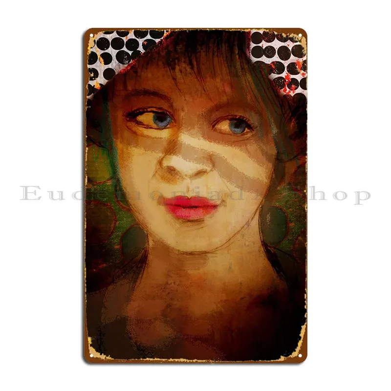 

Woman Metal Sign Club Home Garage Character Classic Tin Sign Poster