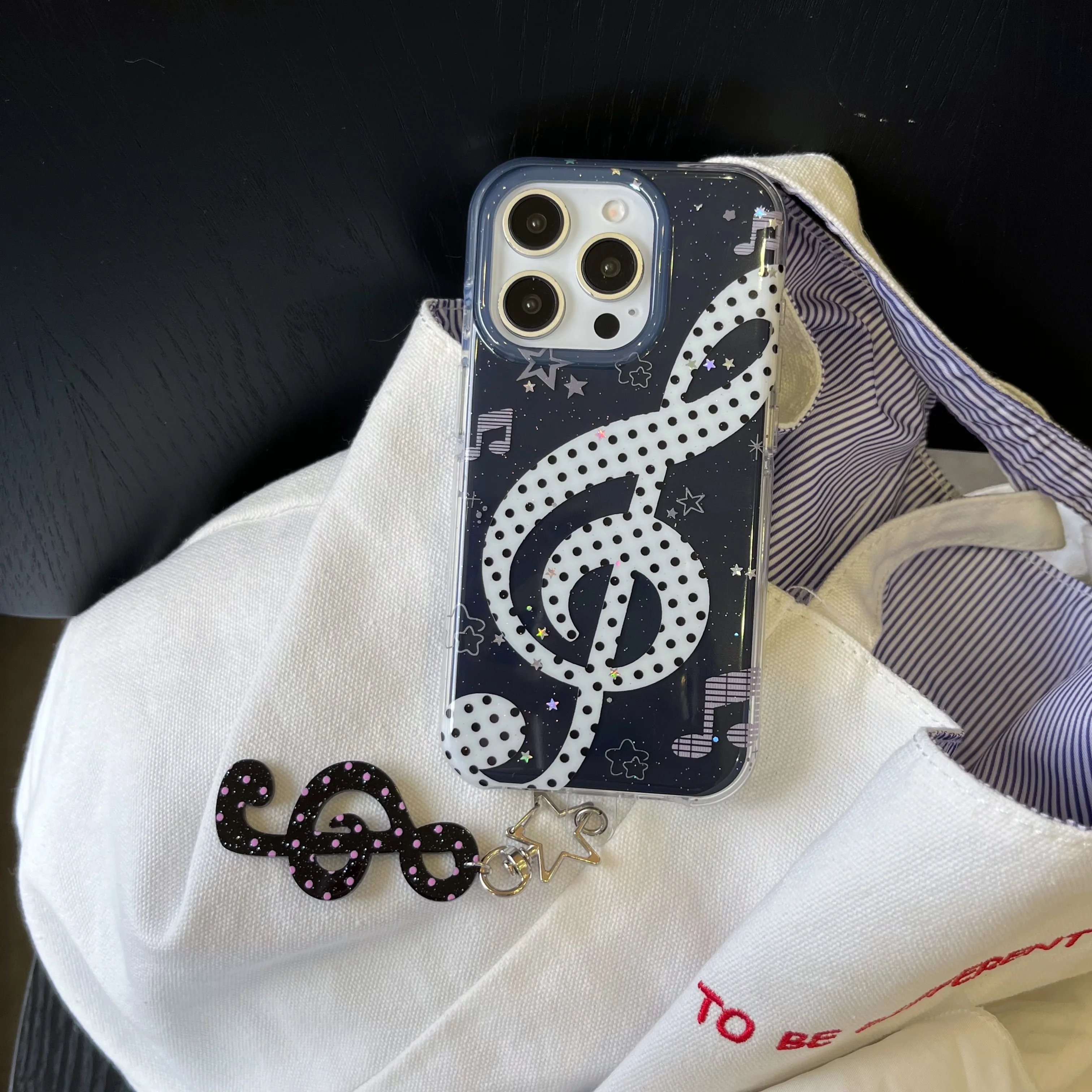 Creative Musical Notes & Symbols Charm Phone Case - Artistic Design Back Cover