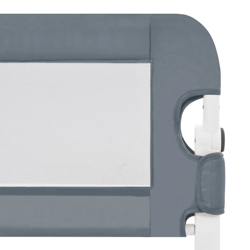 Barrera de seguridad para cama infantil, 180x42 cm, poliéster, color gris