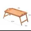 Portable Natural Bamboo Bed Tray Breakfast Laptop Desk Reading Gaming Desk Folding Table Useful Simple Kitchen Tool 5